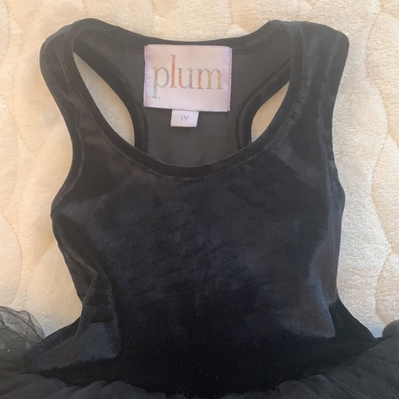 Plum NYC velvet leotard with tutu in black size 1 year - Picture 2 of 6